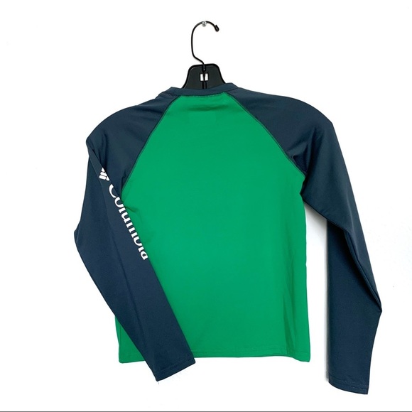 COLUMBIA Omni Steamboat Green Sunguard Shirt Boys - Picture 2 of 6